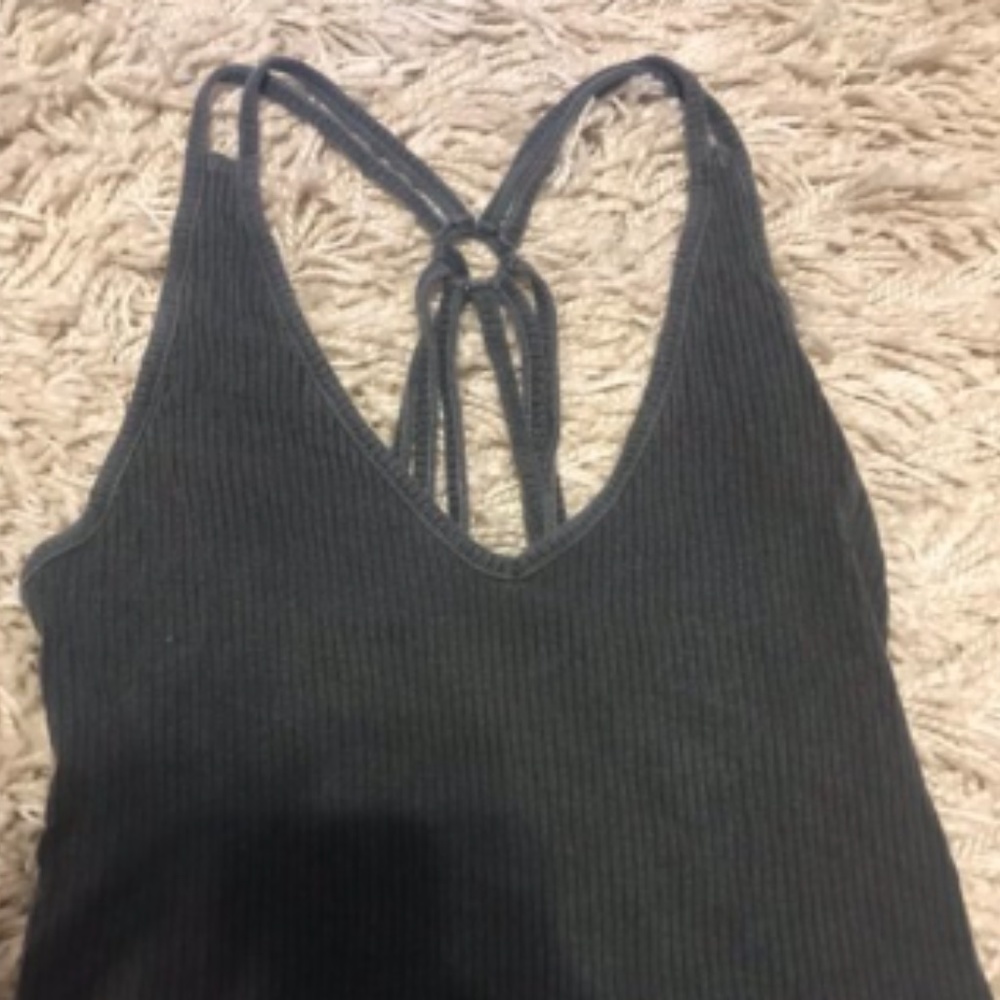 Ribbed Grey Tank Top